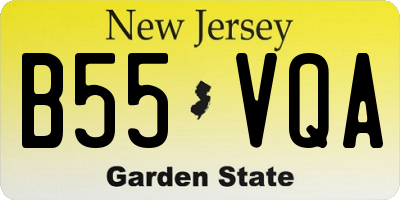 NJ license plate B55VQA