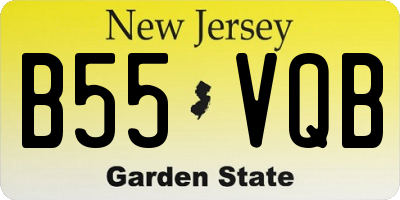 NJ license plate B55VQB