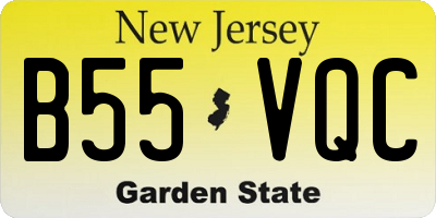 NJ license plate B55VQC