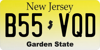 NJ license plate B55VQD