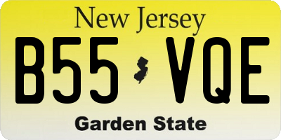 NJ license plate B55VQE