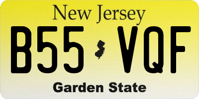 NJ license plate B55VQF