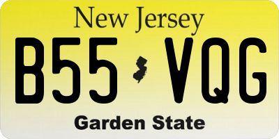 NJ license plate B55VQG
