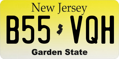NJ license plate B55VQH