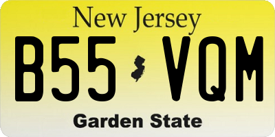 NJ license plate B55VQM