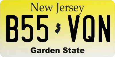 NJ license plate B55VQN