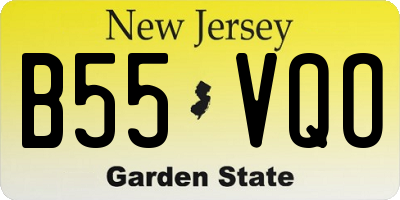 NJ license plate B55VQO