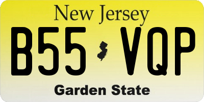 NJ license plate B55VQP
