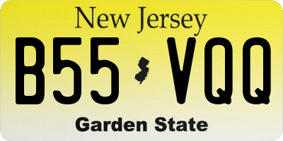 NJ license plate B55VQQ