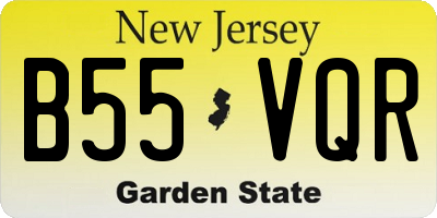 NJ license plate B55VQR