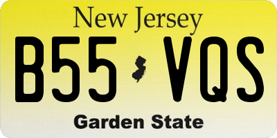 NJ license plate B55VQS