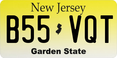 NJ license plate B55VQT