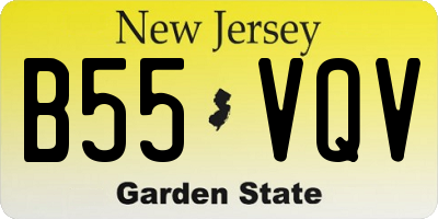 NJ license plate B55VQV
