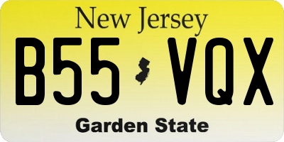 NJ license plate B55VQX