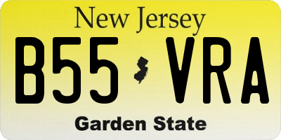 NJ license plate B55VRA