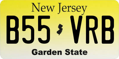 NJ license plate B55VRB
