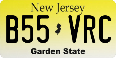 NJ license plate B55VRC