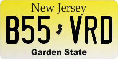 NJ license plate B55VRD