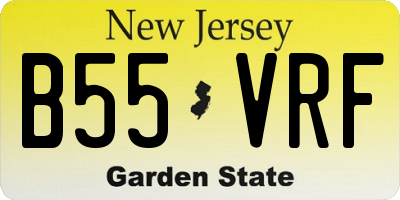 NJ license plate B55VRF
