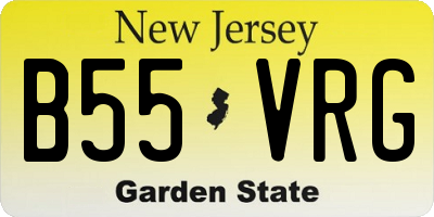 NJ license plate B55VRG