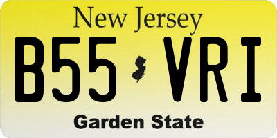 NJ license plate B55VRI