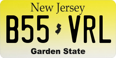 NJ license plate B55VRL