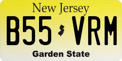 NJ license plate B55VRM