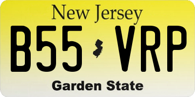 NJ license plate B55VRP