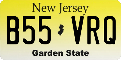 NJ license plate B55VRQ