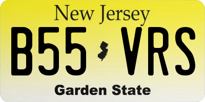 NJ license plate B55VRS