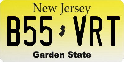 NJ license plate B55VRT