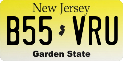 NJ license plate B55VRU