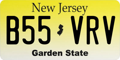 NJ license plate B55VRV