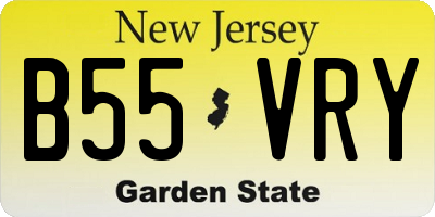 NJ license plate B55VRY