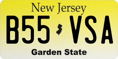 NJ license plate B55VSA