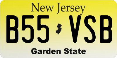 NJ license plate B55VSB