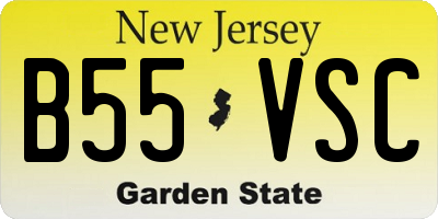 NJ license plate B55VSC