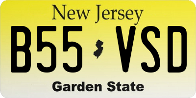 NJ license plate B55VSD
