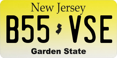 NJ license plate B55VSE