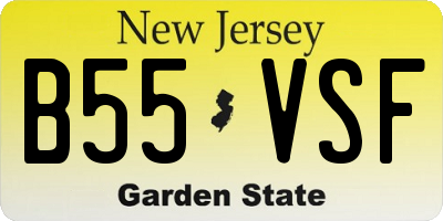 NJ license plate B55VSF