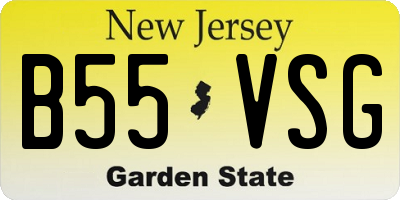 NJ license plate B55VSG