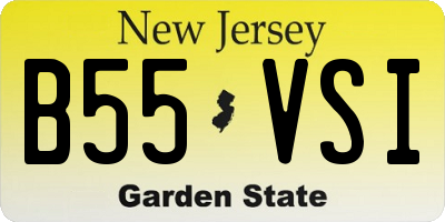 NJ license plate B55VSI