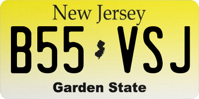 NJ license plate B55VSJ