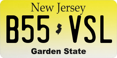 NJ license plate B55VSL