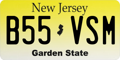 NJ license plate B55VSM