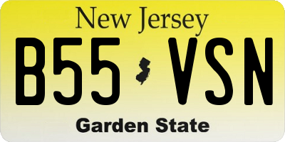 NJ license plate B55VSN