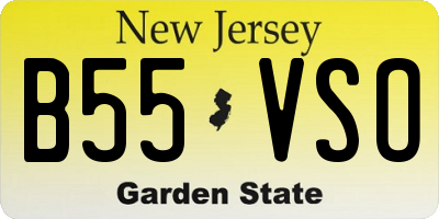 NJ license plate B55VSO