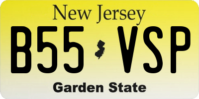 NJ license plate B55VSP