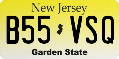 NJ license plate B55VSQ
