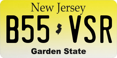 NJ license plate B55VSR